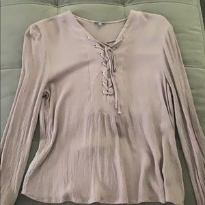 Lavender peasant top